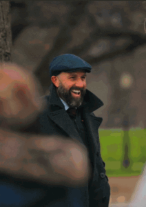 Animated GIF with people reacting to the glass being transported through the streets of D.C